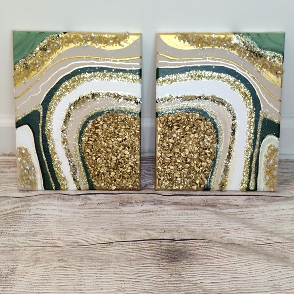 Other - Original Glitter Geode Acrylic Paintings